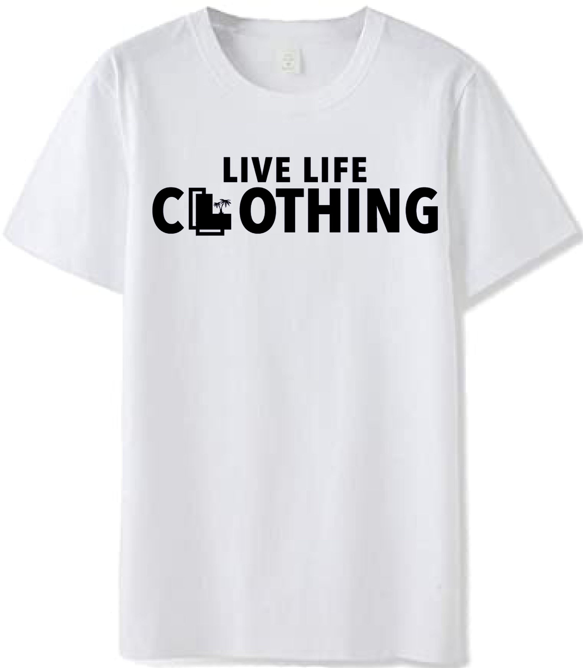 White Tee - Live Life Clothing Logo