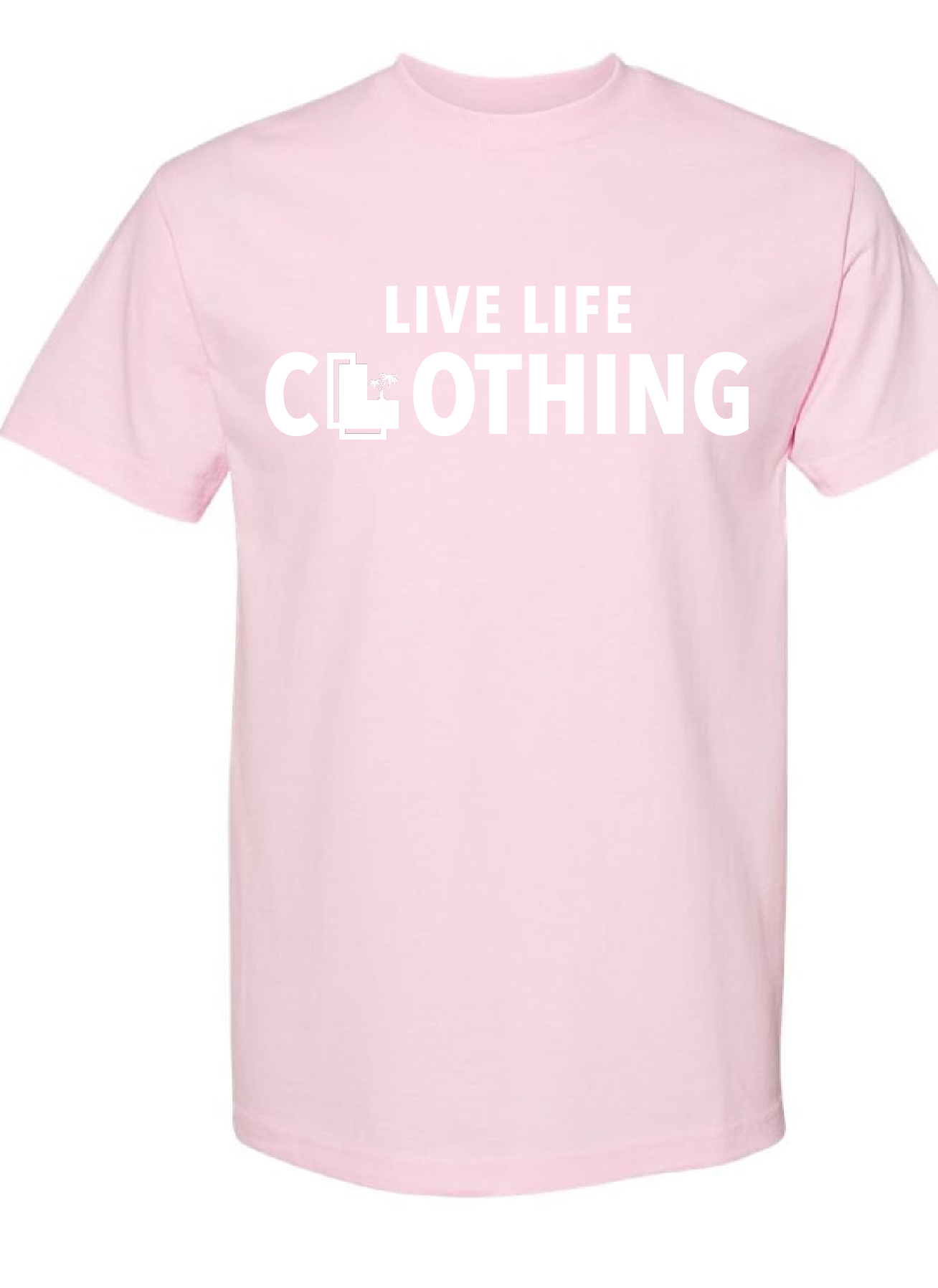 Pink Tee - Live Life Clothing Logo