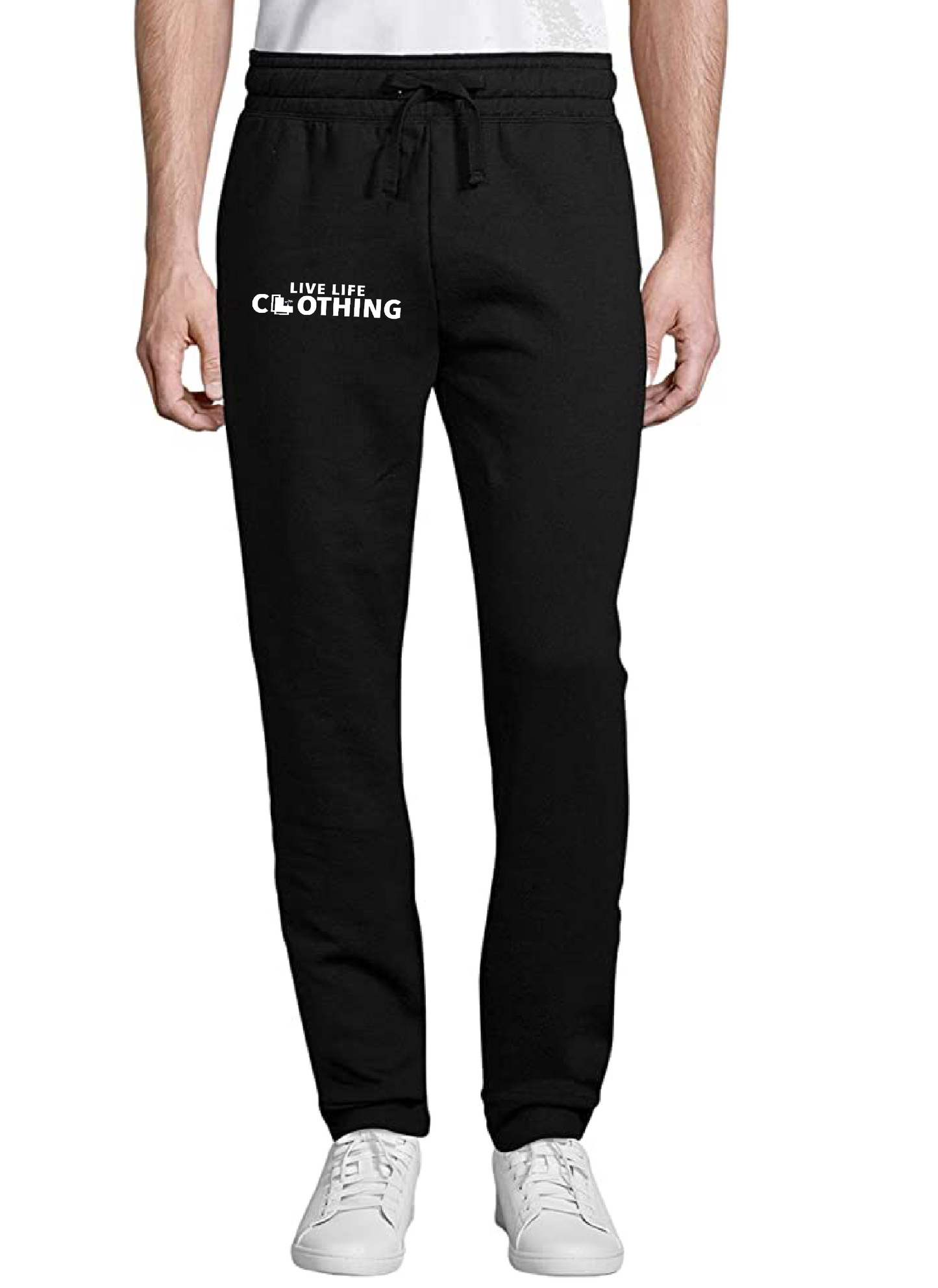 Black Joggers - Live Life Clothing Logo