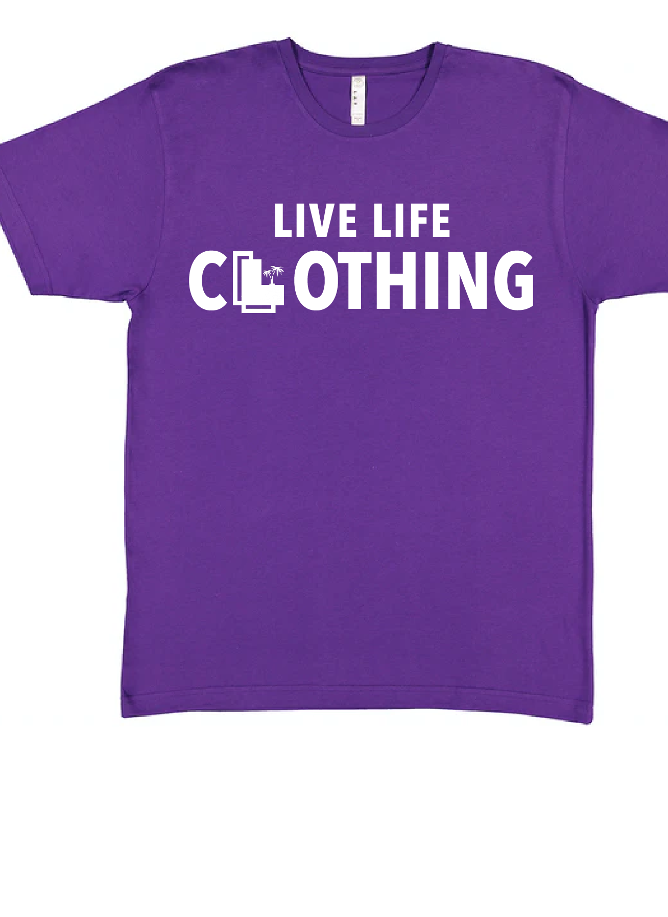 Purple Tee - Live Life Clothing Logo